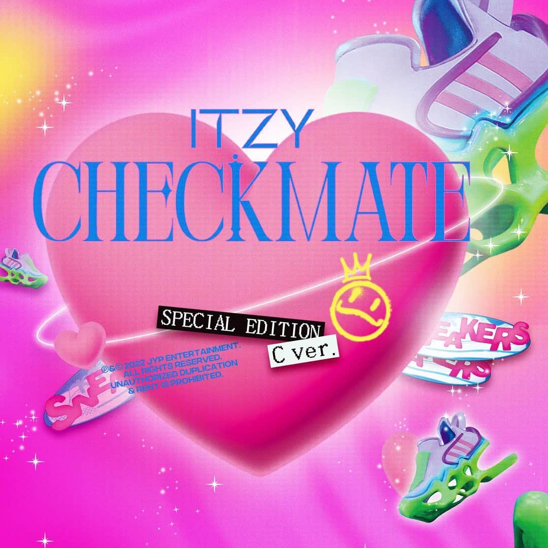 ITZYさんのインスタグラム写真 - (ITZYInstagram)「ITZY <CHECKMATE> SPECIAL EDITION C ver.  👑 PHYSICAL RELEASE : 2022.8.8 MON  🎧 http://kko.to/emoT9MXmL 🎥 https://youtu.be/Hbb5GPxXF1w  #ITZY #MIDZY #ITZY_CHECKMATE #ITZY_SNEAKERS #SneakersChallenge」8月1日 11時02分 - itzy.all.in.us