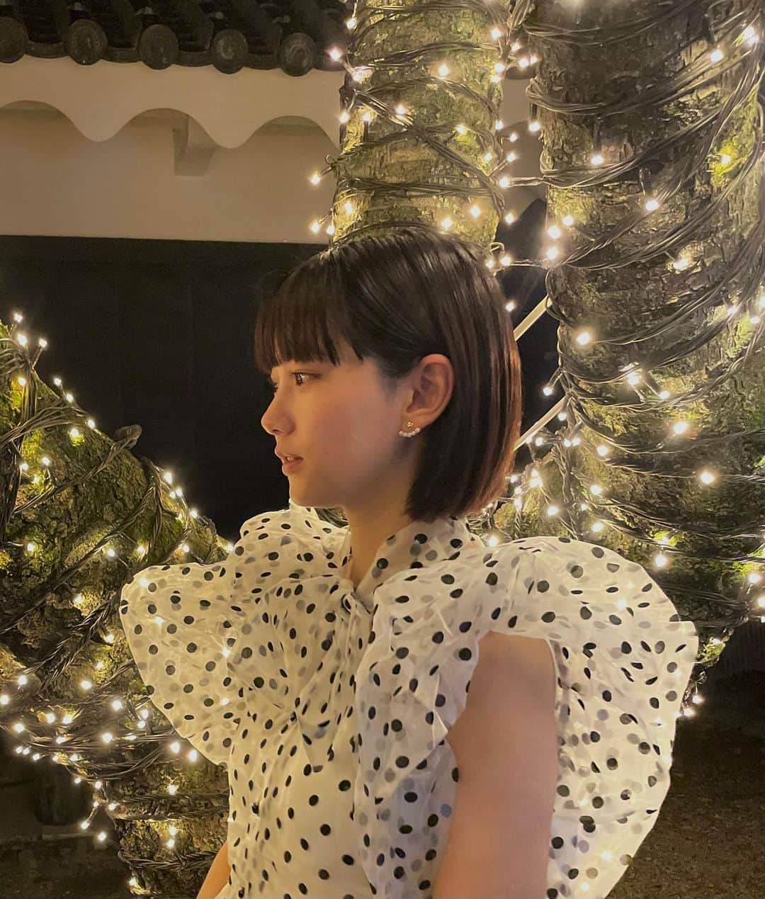 岡本莉音のインスタグラム：「松山城の光のおもてなし🧡 @matsuyama_sightseeing」