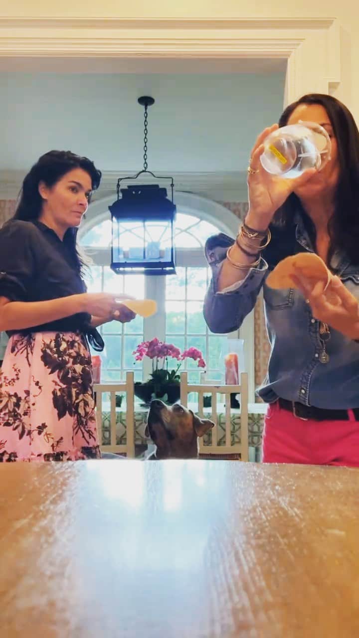 アンジー・ハーモンのインスタグラム：「HAPPY, HAPPY BIRTHDAY (yesterday) to the worlds greatest human/BFF EVER!   We love you more than anything & everything!!   #bff #blessed #grateful #tortilla #intheface 😂❤️😂❤️😂」