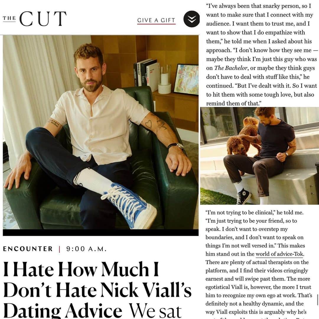 ニック・ビオールのインスタグラム：「Incredibly grateful to be profiled by @thecut / @nymag. I appreciate everyone who let me be a friend to them while going through your downs in dating, even when it felt annoying」