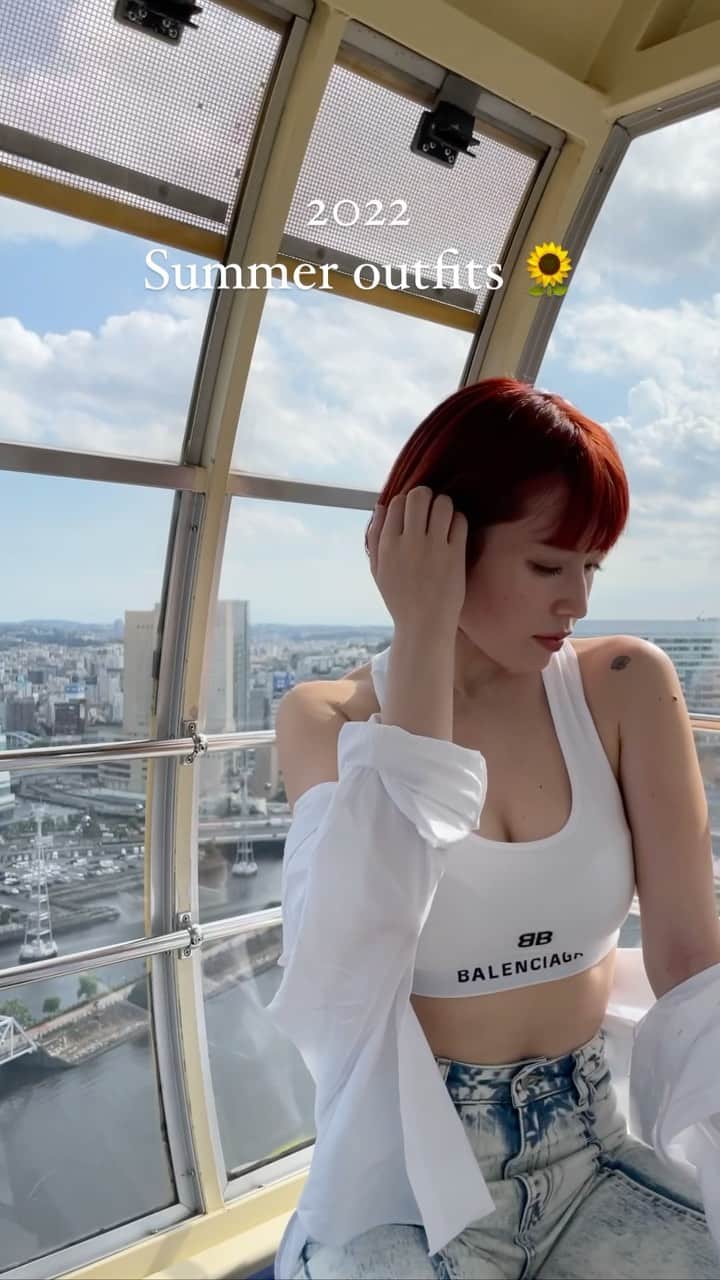 柚月瀬那のインスタグラム：「色々な服装なり🌻🌞」
