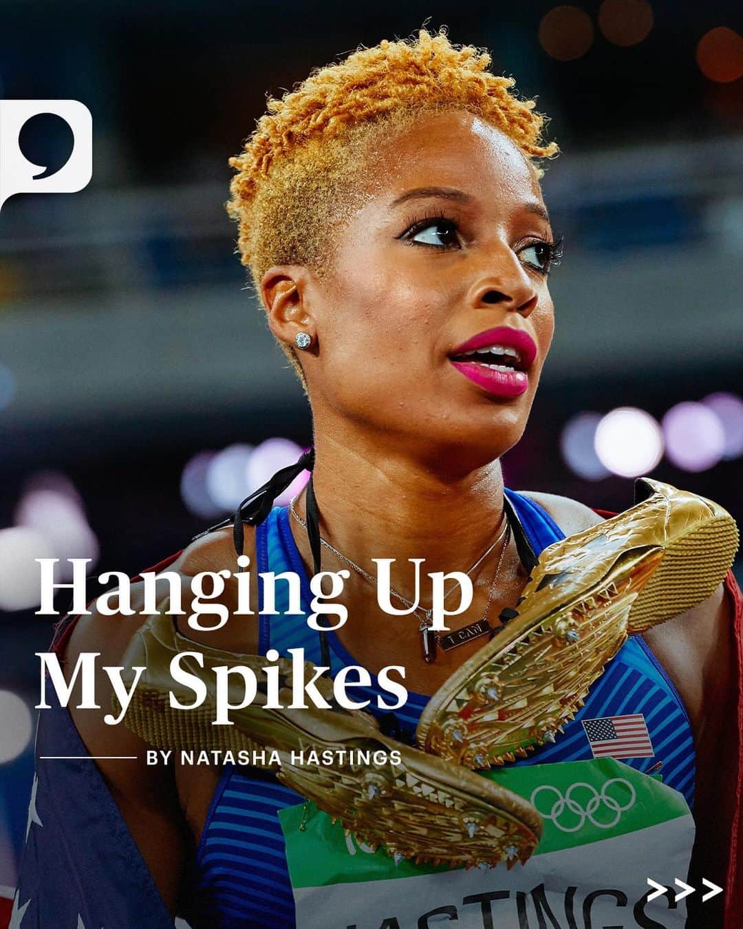 ナターシャ・ヘイスティングスのインスタグラム：「“I’m 36 now — a mom, a graduate student. It’s time to move on. I feel it in my heart.⁠ ⁠ I’m good with it.”⁠ ⁠ @natashahastings announces her retirement and where she goes from here. (Link in bio) • 📸: @thomaslovelock, Antonin Thuillier」