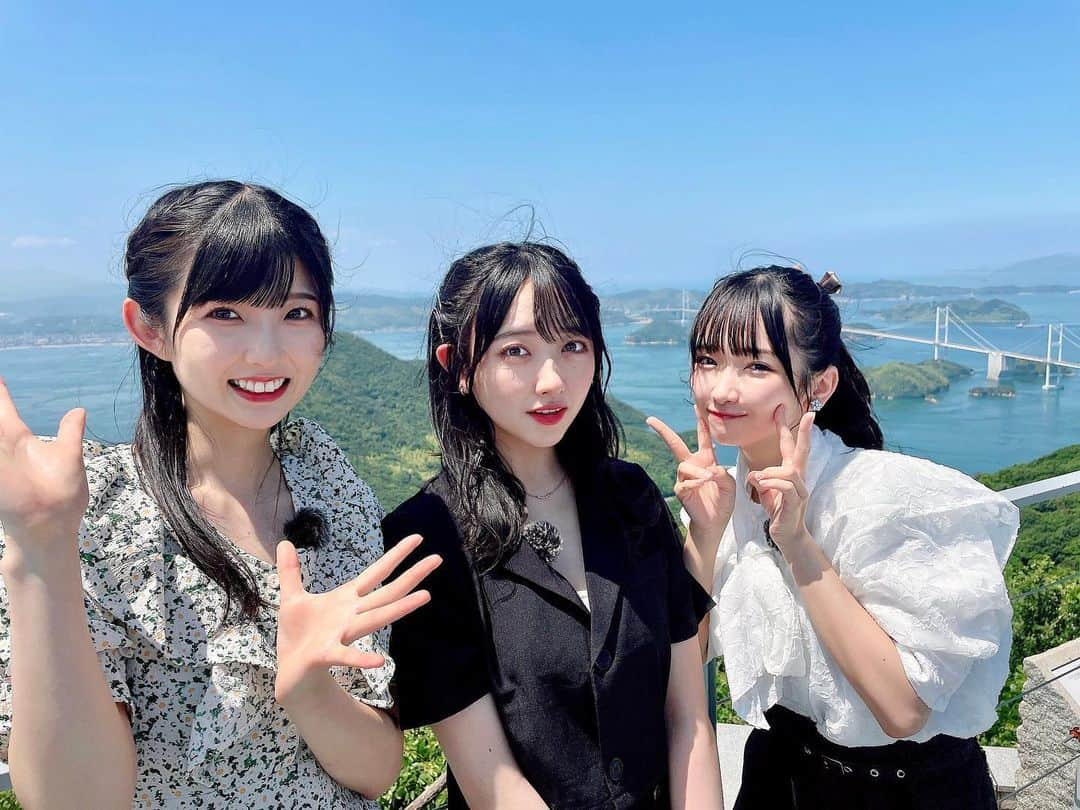 石田千穂さんのインスタグラム写真 - (石田千穂Instagram)「「STU48の行ってきまSU！」～しまなみ海道編 #1～配信されました☺️ アイス沢山食べた幸せロケ。3人で旅行に来てるみたいでした🍨是非ご覧ください！ #しまなみ海道 #愛媛 #亀老山展望公園 #女子旅 #STU48 #尾崎世里花 #高雄さやか #石田千穂」8月31日 10時31分 - chiho_ishida