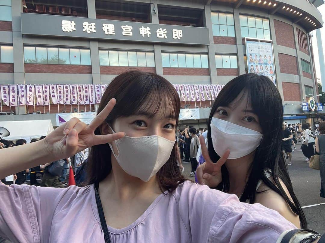 堀未央奈さんのインスタグラム写真 - (堀未央奈Instagram)「🖤  久しぶりに神宮きた！夏〜 みんな可愛かったです🫶🏻」8月31日 20時55分 - horimiona_official