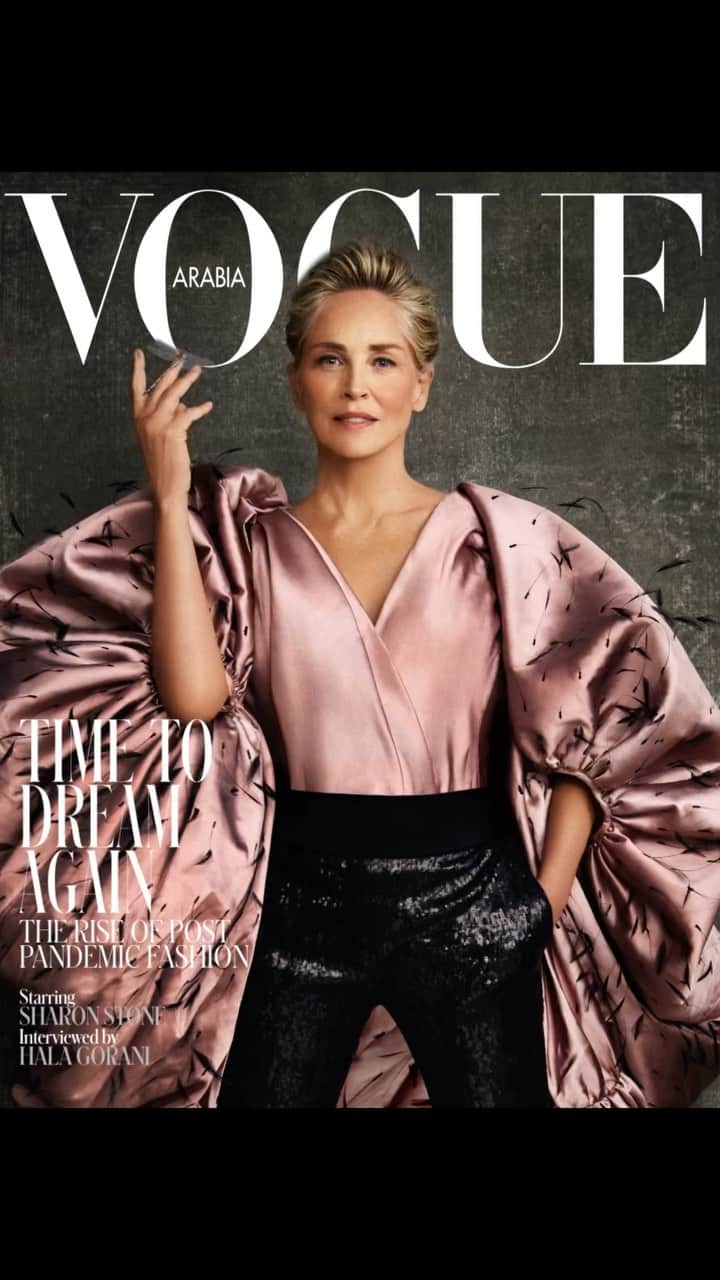 シャロン・ストーンのインスタグラム：「"It is a well-known fact that the September issues of glossy monthly magazines are traditionally dedicated to the new trends in fashion. However, this idea of buying for the sake of novelty doesn’t resonate anymore – neither with us at Vogue, nor I imagine with our readers," writes editor-in-chief #ManuelArnaut (@mrarnaut) this month. "Personally, I’m craving long-lasting and beautiful clothes that I can wear longer and bond with. This feeling of holding on to clothes that matter got amplified in July, during the last couture presentations in Paris, where collections were unapologetically beautiful, as an antidote to the ugly times that we are living in, punctuated by instability and war." Featured on our latest edition is Oscar-nominee and timeless icon #SharonStone, whose digital cover is a testament to the star's transformation into the many roles she has taken on through her career. "Similar to what we witness in the latest collections, even in a world that seems so angry and dark, the actress, who just adopted a fourth child, and unleashes her creativity in a new-found love for painting, says that she is living one of the happiest periods of her life," adds Arnaut. Head to Vogue.me for the full editor's letter, and pick up your copy of our #SeptemberIssue when it hits the stands soon. #VogueArabia  *Arabic caption in the comments.  Editor in Chief: @mrarnaut  Director & production manager: @olav Photography: @ericmichaelroy Creative director: @theparislibby and @olav CG Artist: @nik_gundersen Creative coder: @Timnaespe Edit & Color: @ehabra VFX: @asksunde Rotorscope: @Niklassevaldsen and @subarukov Music: @solvofficial  Hair: @sebastianscolarici Makeup: @amyoresman」