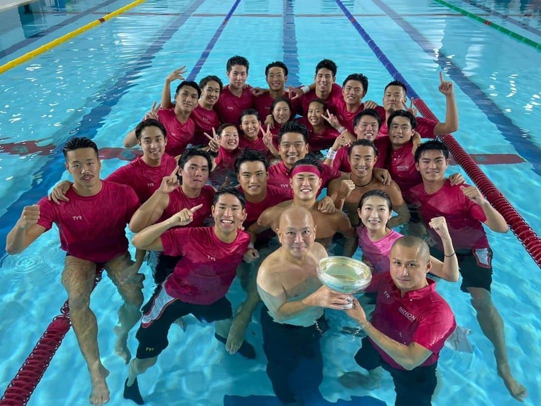 小堀倭加のインスタグラム：「. 日本学生選手権  最後のインカレをこのチームで戦うことができて幸せでした。  沢山の応援、サポートありがとうございました😊 . #日本学生選手権水泳競技大会  #ラストインカレ  #nust ＃日大 #最強の同期 #最高のチーム」