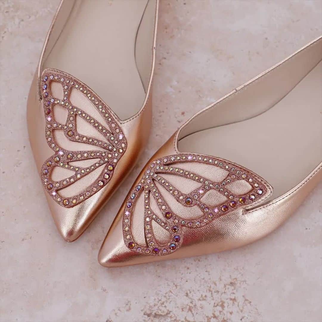 のインスタグラム：「Sparkly butterfly flats...have you seen anything cuter?! 😍✨  #SophiaWebster #SophiaWebsterButterfly」