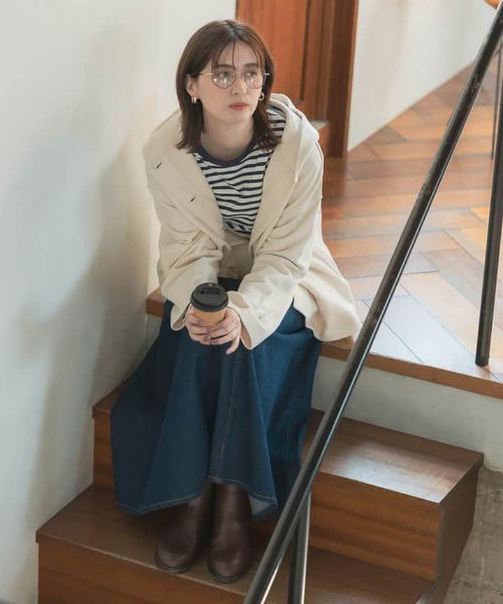 大釜ケリーのインスタグラム：「studioclipさんの撮影でたくさんアウター着たなぁ〜🧥🍂 もう9月って事でそろそろアウターの事考えてしまうねー！ #work #studioclip #秋服　#冬服」