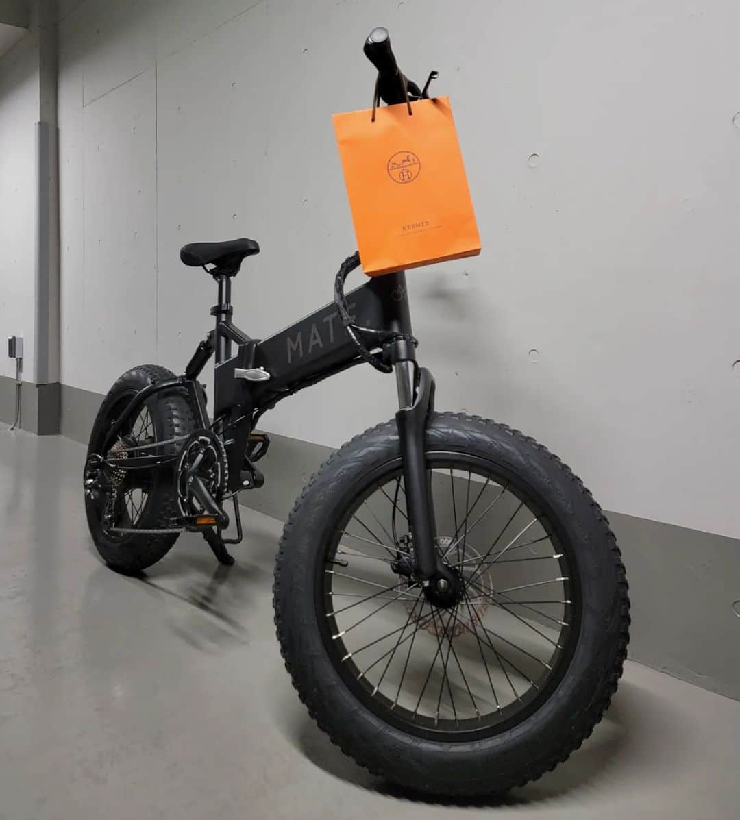 K.Tのインスタグラム：「2022.09.01  本日こちらの方々が仲間入り🐴🚲️  #hermes  #mate #matebike」