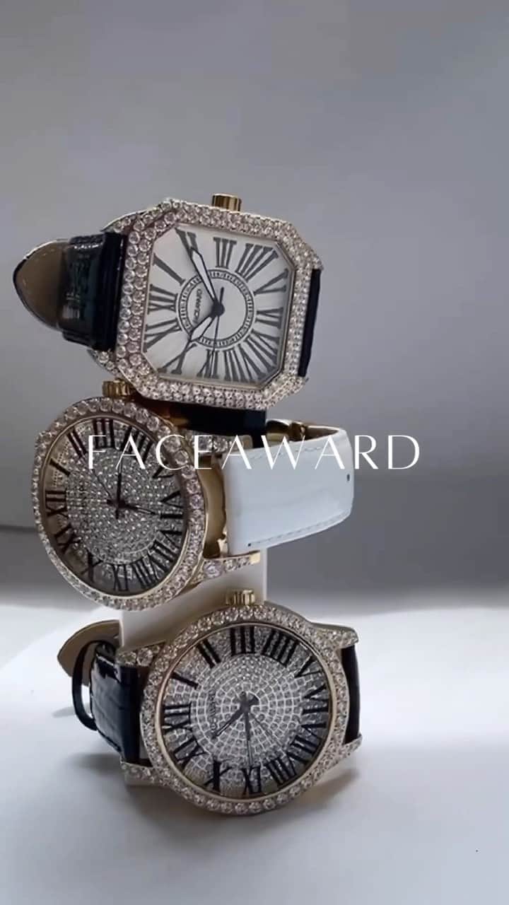 フェイスアワードのインスタグラム：「FACEAWARD series  #腕時計#faceaward#時計#ファッションウォッチ#ファッション#夏#summer #fashion #wacth #ストーン#キラキラ#オシャレ#お揃いコーデ #東京」