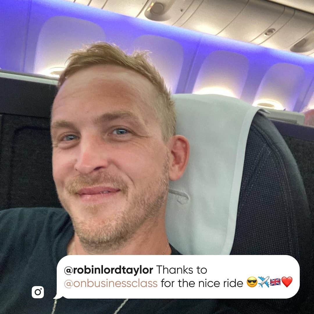 ロビン・ロード・テイラーさんのインスタグラム写真 - (ロビン・ロード・テイラーInstagram)「Thanks @robinlordtaylor for trusting Business Class with your journey  🗺✈️」8月10日 1時15分 - robinlordtaylor