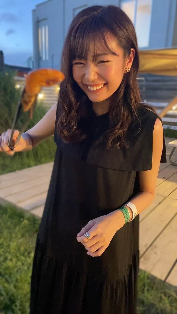 杉浦みずきのインスタグラム：「エビが焼けました〜🦐」