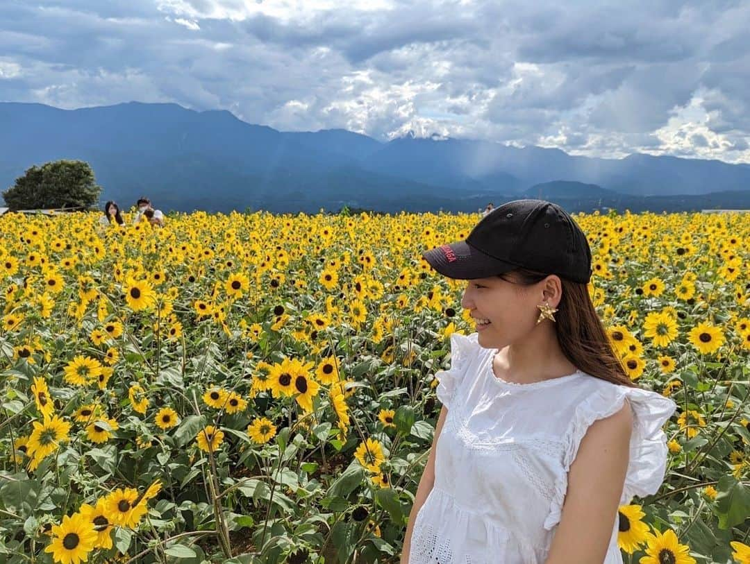 森田絵美さんのインスタグラム写真 - (森田絵美Instagram)「. 明野のひまわり🌻 1番大好きなお花🤍 . 元気をもらえますね🤩✨ . #ひまわり畑 #🌻 #明野ひまわり畑 #サンフラワーフェス」8月9日 22時22分 - emi_morita_1114