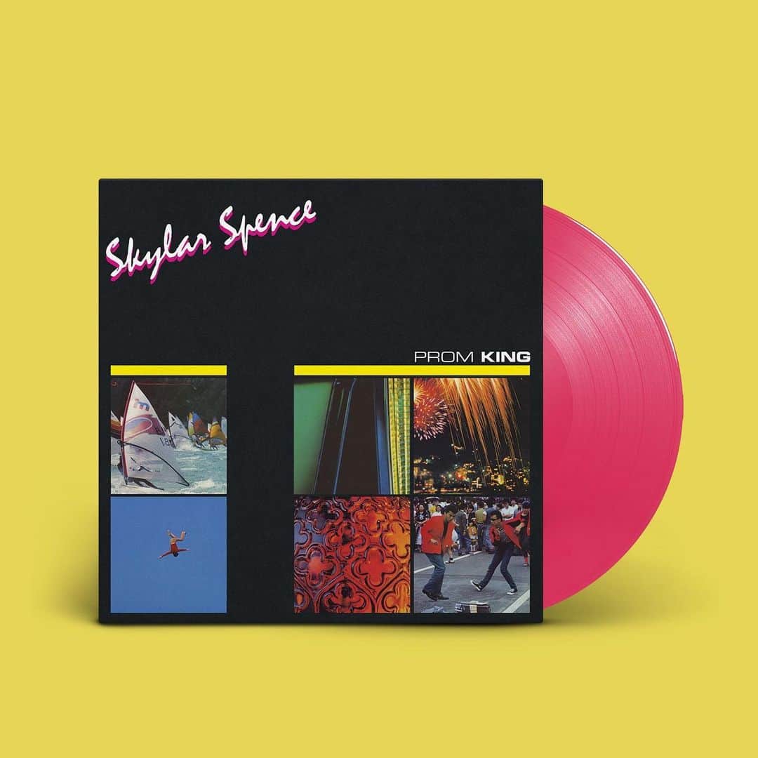 Skylar Spenceのインスタグラム：「SURPRISE edition of 'Prom King' just dropped at Newbury Comics! it's a pressing on pink vinyl, limited to 300 copies! When I was going to college in Boston I loved visiting Newbury on the weekends, so this is a super surreal moment for me!!! Get a record while you can, link in bio!」
