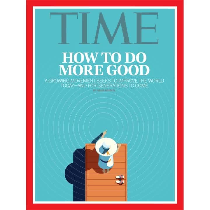 のインスタグラム：「TIME’s new cover: Inside the fast-growing movement to do more good in the world.   For anyone enjoying a comfortable life in a world of horrifying inequality, examining your choices closely might spark difficult questions. For William MacAskill, a 35-year-old Scottish philosopher who co-founded a movement dedicated to doing the most good possible, the stakes can feel especially high.   More than a decade ago, MacAskill helped start effective altruism (EA), which aims to use evidence and reason to find the best ways of helping others, and to put those findings into practice. EA holds that we should value all lives equally and act on that basis. His new book, “What We Owe the Future,” argues we should expand the moral circle even further: if we care about people thousands of miles away, we should care about people thousands or even millions of years in the future.   For the EA movement to deliver on its aim—to improve as many lives as possible—it needs to help answer an impossible question: How much comfort should we be willing to trade for potentially enormous gains to society?   Read the cover story by @naina.bajekal at the link in our bio. Illustration by @peter.greenwooduk for TIME; animation by @brobeldesign」