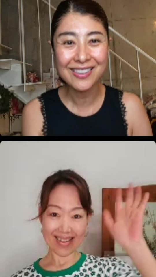 間々田佳子のインスタグラム：「コアフェイストレーニングマスターインストラクター 吉井真実とのインスタライブでした！みなさんありがとうございました！」
