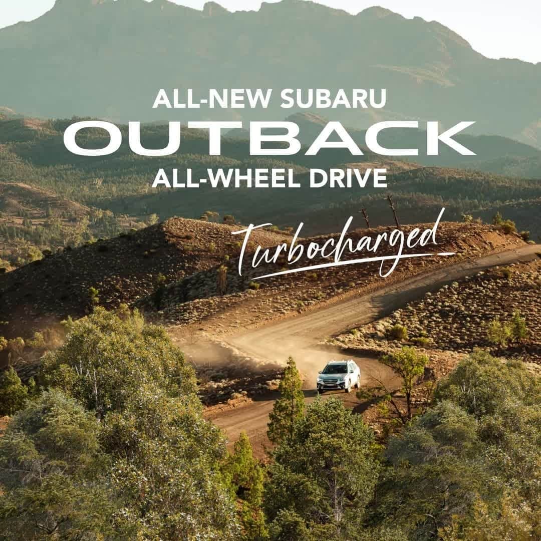 Subaru Australiaのインスタグラム：「It’s almost time to turbo! 🚙 💨 The all-new, turbocharged Subaru Outback is coming soon 🙌. Featuring pure turbocharged performance and exhilarating acceleration paired with Subaru’s world-renowned Symmetrical AWD - get ready to turbocharge your next adventure. Register your interest today (link in bio)⁣ ⁣ #Subaru #SymmetricalAWD #Boxer #Turbo #Outback #SUV⁣」