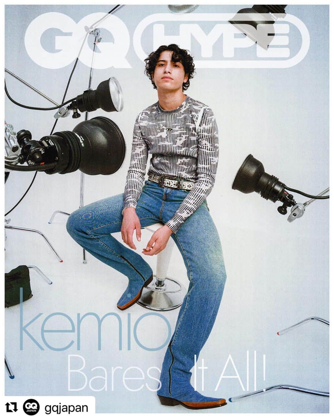 西村哲也のインスタグラム：「@gqjapan @mmkemio  Styled by me 👕」