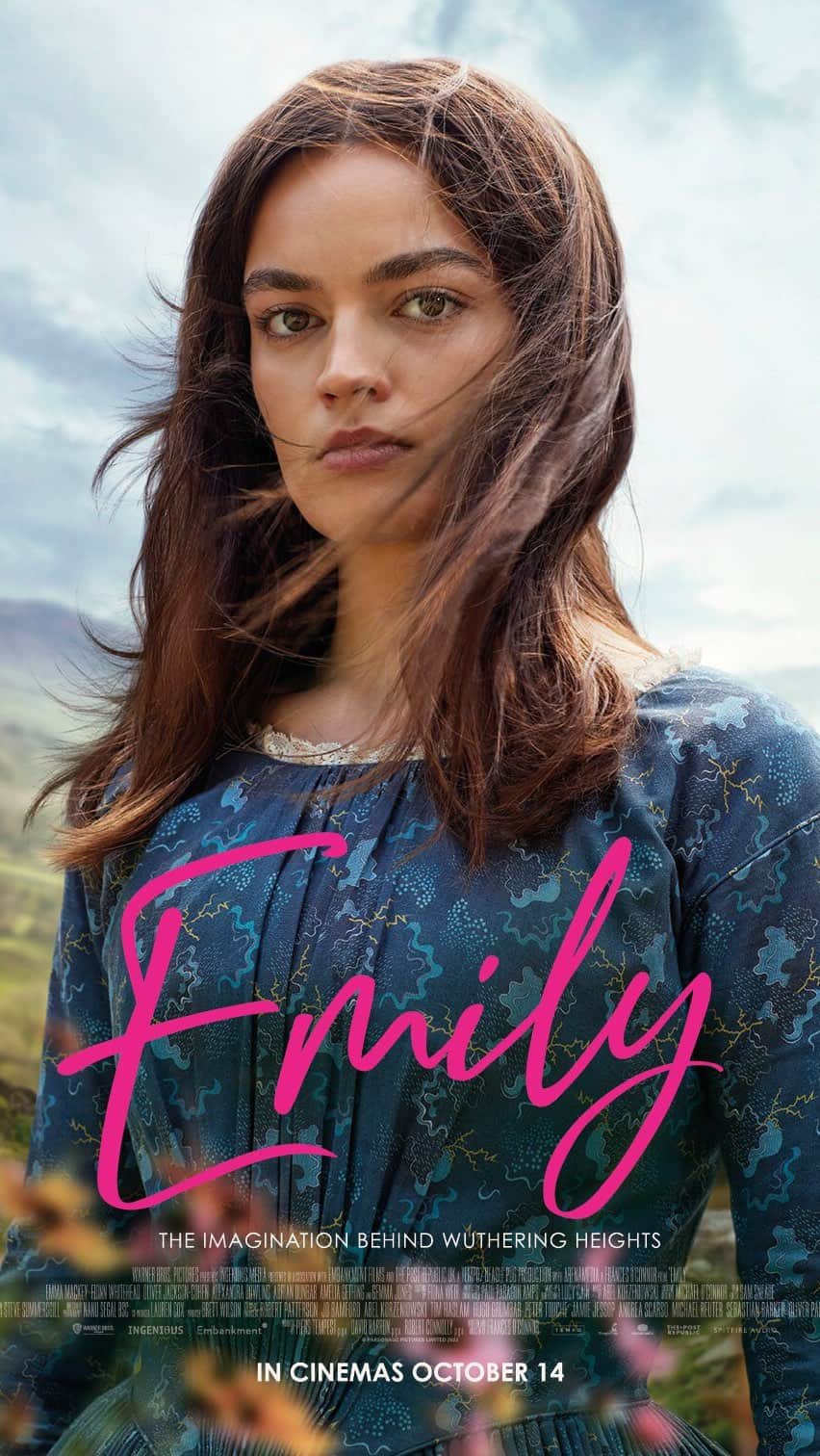 のインスタグラム：「The trailer for ‘Emily’ is here! Check it out lads 👍🏻   Premiering at @tiff_net next month and out in UK & Ireland cinemas 14th October 📚 #EmilyMovie」