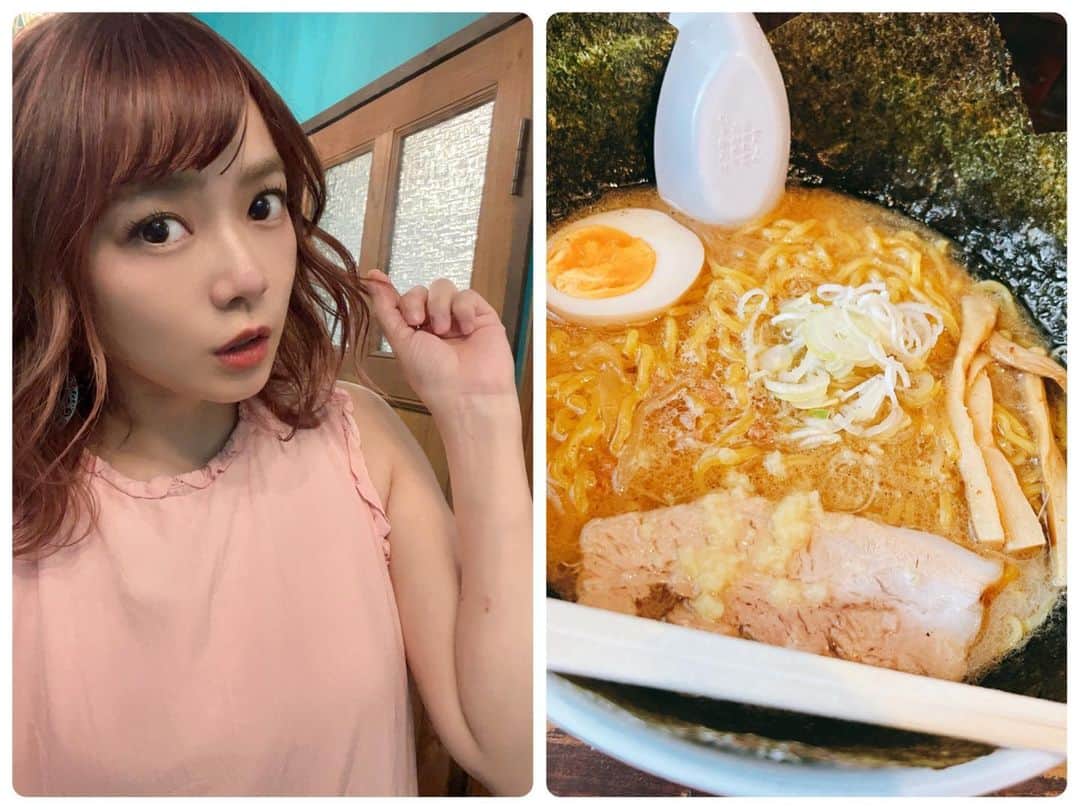山脇千文美のインスタグラム：「お昼に食べたラーメン♪ #ラーメン空 #ラーメン #空 #札幌ラーメン #札幌味噌ラーメン #夜は #何食べようかな」