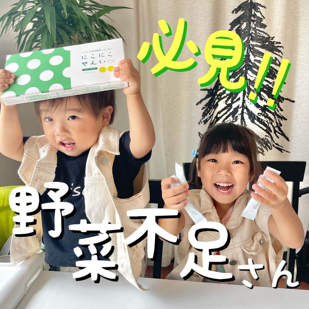 木村まこさんのインスタグラム写真 - (木村まこInstagram)「#にこにこせんい  この食事で大丈夫なんか？とか 全然食べんやん。とか 子どもの食事の悩みって尽きないよね〜.ᐟ.ᐟ  その中でも今回は野菜不足食物繊維不足〜て方とか便秘に悩んでる方に✎𓈒𓂂𓏸  手軽に取り入れられる水溶性食物繊維スティックのご紹介です.ᐟ.ᐟ ご縁がありにこにこせんいを先週から試してみてます🙆🏻‍♀️  私はご飯の時間は楽しく♪ˎˊ˗てよくいってますが、  食べないで怒る悩む 好き嫌いが多くて悩む 子供も食事が楽しくない もはや諦めてる…けどやっぱりなんか心配  毎日3回もある食事なのにこんなに悩むのめちゃめちゃ大変だし親子共々ストレス。  そんな時はこう言うもものを取り入れるのも選択の一つˎˊ˗  　 うちも取り入れて3日目くらいで りかなの排便がスムーズになった。 いつも"んんっ"と聞こえるくらい頑張って絞り出してたけどスルンと出るようになったみたい◎えんくんは食べたものを綺麗に出し切ってるんだろうなと言う量を出すようになりましたww 腸内環境がめちゃめちゃ良さそう〜.ᐟ.ᐟ 腸内環境は成長や健康を大きく左右すると思っているので、食物繊維を意識して摂取するのは大切なことなんだよね。  最近インスタでも話題になってるからご存じの方も多いとおもいますが〜♪ 8月限定で特に初回がかなりお得です.ᐟ.ᐟ  ハイライトから商品説明購入できるページに飛べるので そこの方がわかりやすく説明してあるからw  そちらじっくり見てください♡♡  #4歳女の子ママ #1歳男の子ママ #2歳差育児 #福岡ママ #福岡子育て #アラサーママ　 #食物繊維 #食べムラ対策 #離乳食悩み #便秘改善  #育児悩み#PR」8月13日 13時20分 - maco_kimura