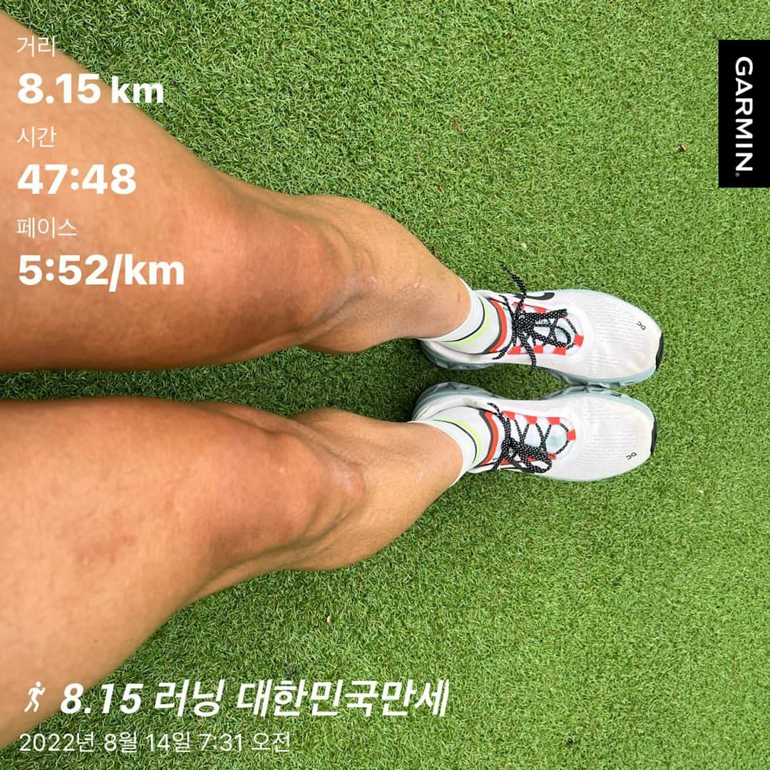 チン・テヒョンさんのインスタグラム写真 - (チン・テヒョンInstagram)「내일은 일이있어서 하루 먼저 대한민국 만세 ⚡️🔥 #2022_815런 #광복절」8月14日 8時34分 - taihyun_zin