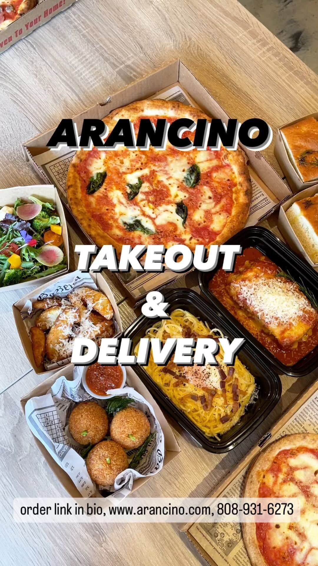 Arancino Di Mareのインスタグラム：「Your Dinner TO GO or $5 DELIVERY! Order link in our bio / www.arancino.com 🤙🏾」