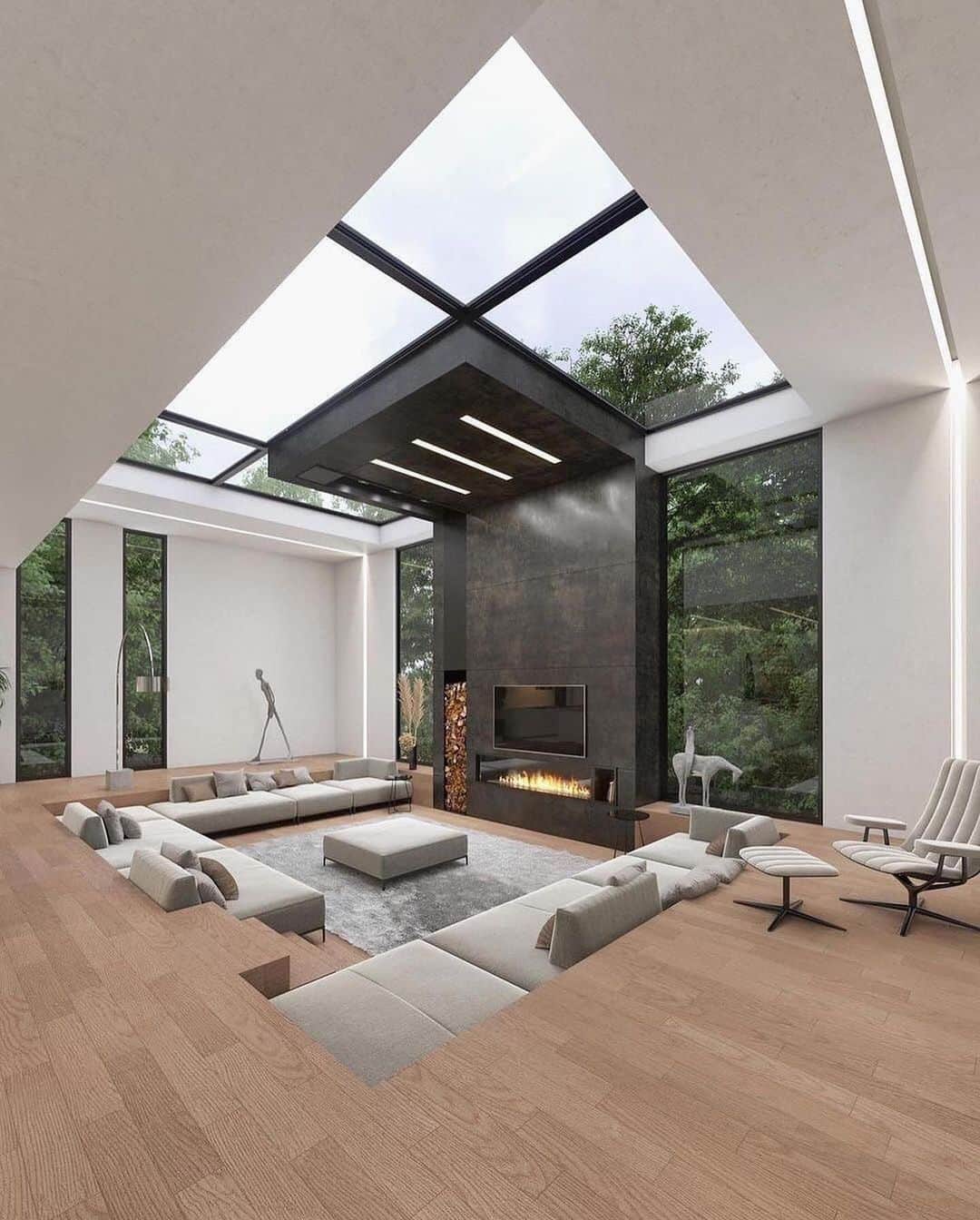 Architecture - Housesのインスタグラム：「The yin and yang 🖤🤍 design by @mohtashami_reza full of contrasts 🔝 outside black and inside all white.... Which part do you like more? 😍  ____ #interiordesign #moderndesign #designers #architecture #modernarchitecture #luxuryrealestate #moderninterior #moderninteriordesign #interiordesign #homedesign #homeinteriors #decoration #mansions #interiordetails #interiorideas #interiorstylist #interior4you #interiør」
