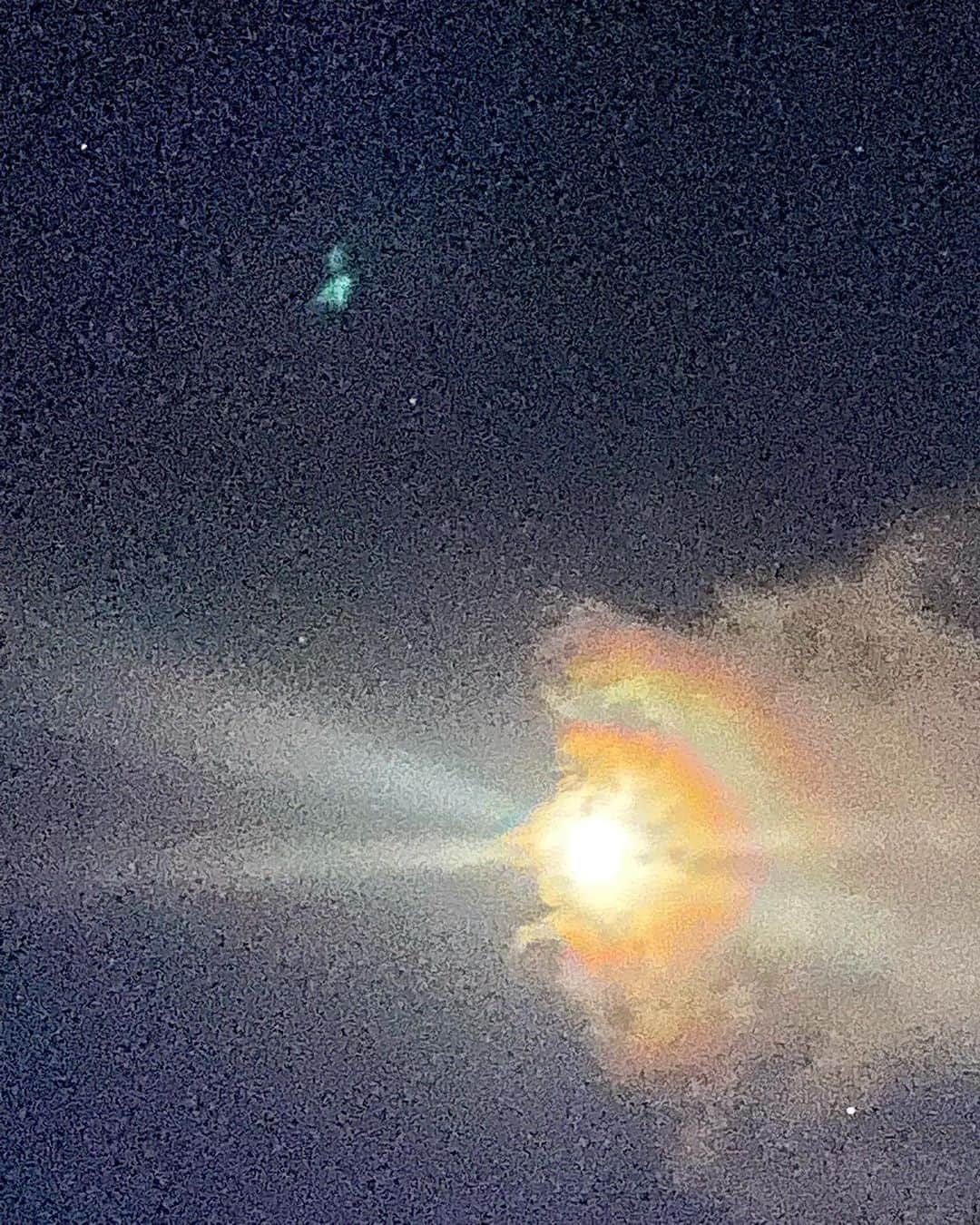 風間ゆみえのインスタグラム：「七夕の月」