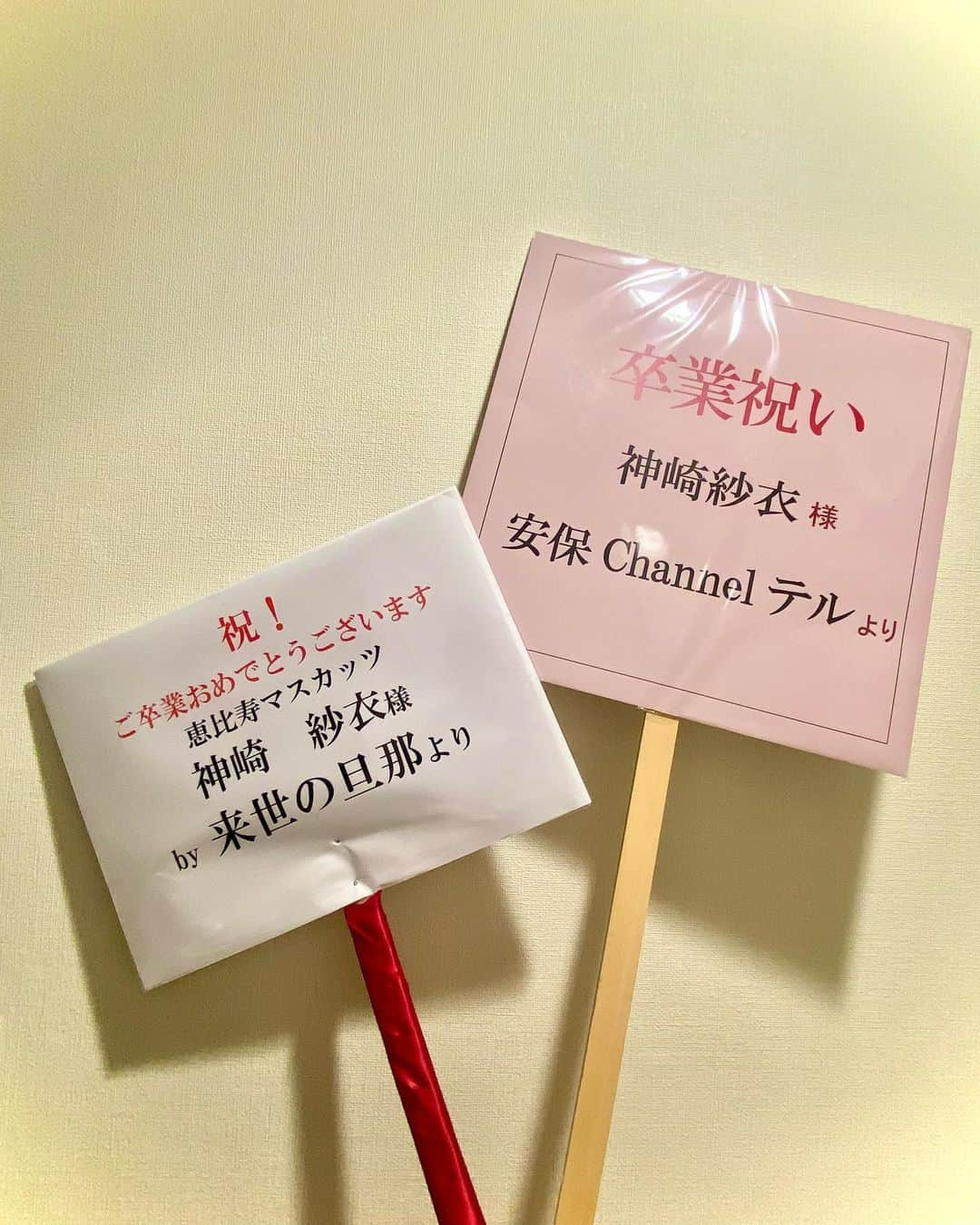 神崎紗衣さんのインスタグラム写真 - (神崎紗衣Instagram)「7年間のマスカッツ人生に幕を閉じました。  応援してくれたファンのみんなを含め マスカッツに関わるもの全てが生活の中で当たり前になっていて未だ実感がわかないような卒業できてホッとしている自分もいるような… なんと言葉に表していいのか。  沢山甘やかせてもらいました。大切なものを教わりました。  泣いても笑っても最後だからとにかく感謝の気持ちを伝えようという思いでステージに立ちました。  どんなときも会場をお花で華やかに彩ってくれたファンのみんな、関係者の皆様に感謝です！ こんなアイドルライブ会場見たことないよ〜💐🤍  オーディション受けて上京する決断をしつつ不安で泣いてた22歳から全てが始まりました。 (会場が渋谷の道玄坂だったのに東京の土地勘なくて渋谷駅からタクシー乗ったのも思い出😂)  テレ東でおぎやはぎさん大久保さん阿佐ヶ谷姉妹さんと冠番組をやらせてもらい ポニーキャニオンさんからメジャーデビュー ライブは生中継 全国ツアーで色んな地方に行かせてもらい… アイドルを目指す子ならやりたいであろう貴重な経験を沢山させて頂きました  メンバー、素晴らしい関係者の皆様、マスファミと歩んだ7年は間違いなく人生の宝物🕊🌈  最後の写真は卒業後マッコイさんとツーショット撮らせてもらった記念🥹」8月14日 17時08分 - kanzaki_sae