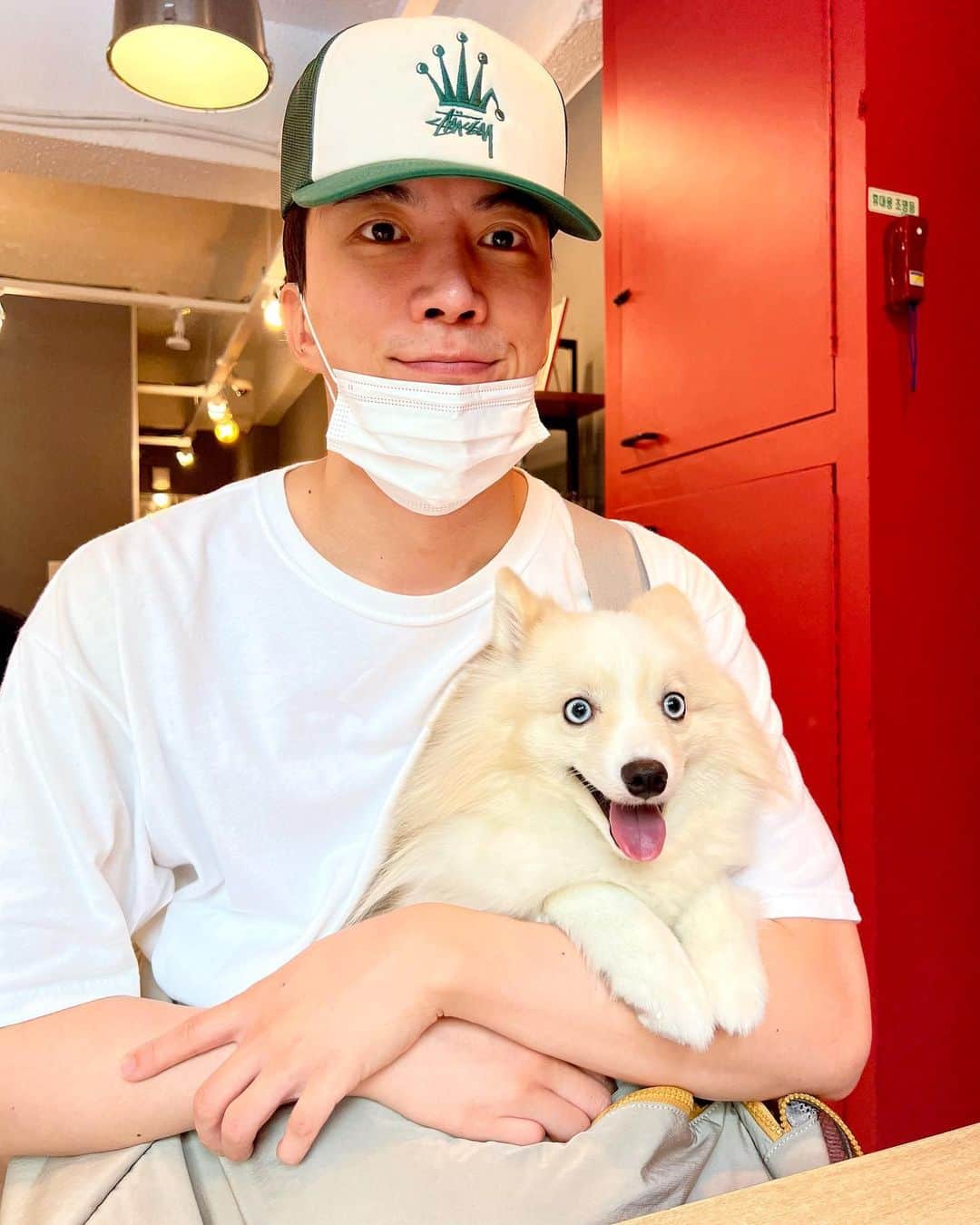 ト・サンウのインスタグラム：「산책 🦮」