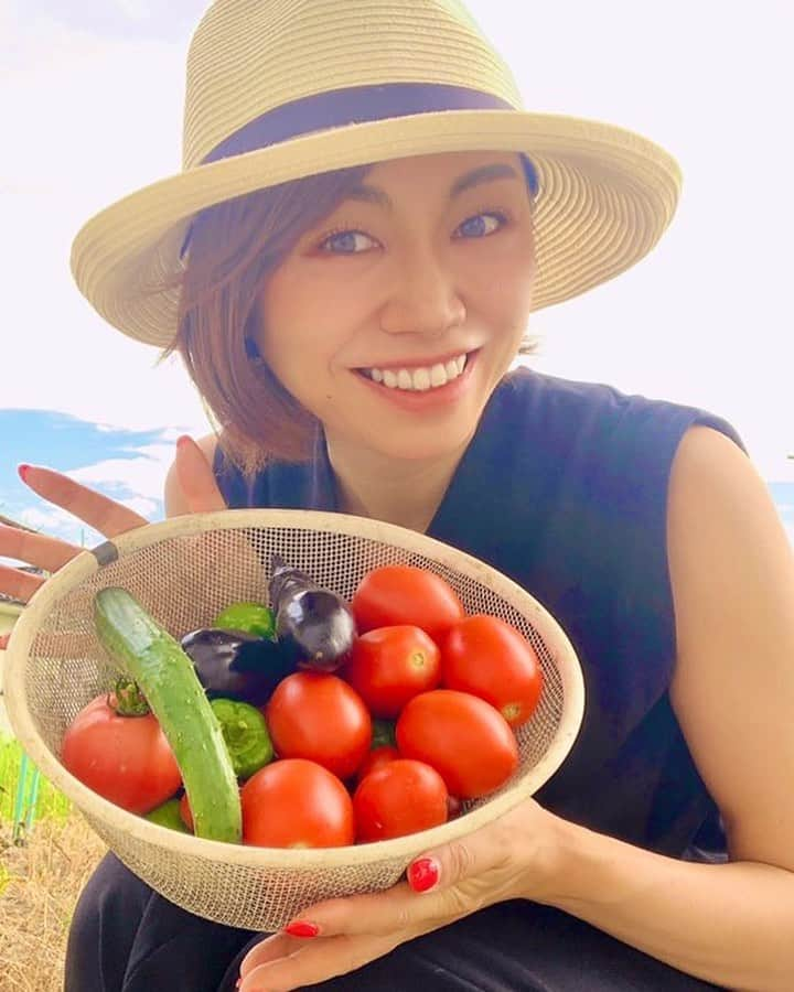 小林アナさんのインスタグラム写真 - (小林アナInstagram)「もぎたて〜💕  #実家飯 #裏の畑で #佐久市 #まほろば佐久ふるさと観光大使 #佐久の新鮮野菜」8月14日 19時07分 - genkobiribiri