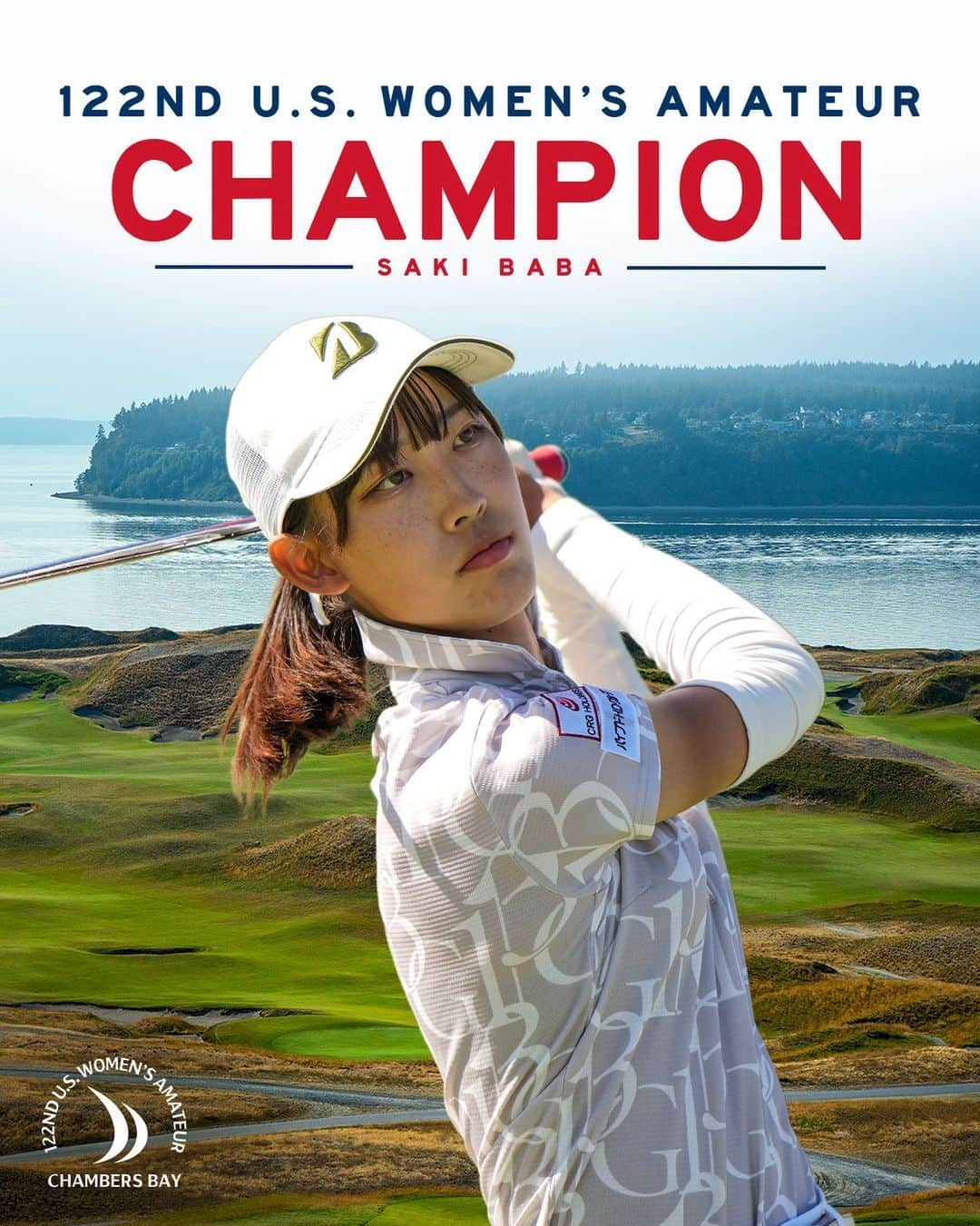 馬場咲希のインスタグラム：「It’s the Summer of Saki! @teba_.425’s dominant #USWomensAm victory at @chambersbaygolf gives Japan 🇯🇵 their second-ever USGA 🏆」