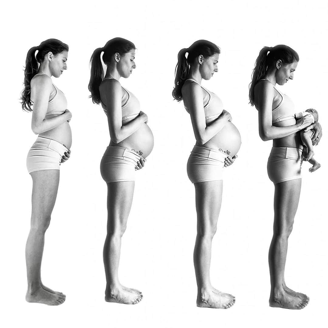 カロル・ブレッサヌッティのインスタグラム：「Grata al mio corpo per il miracolo che mi ha donato 🤰🏽👶🏻💙 ‘ ‘ ‘ ‘ #gravidanza #trasformazioni #miracolo #pregnancy #transformation #9months #miracle #babyboy #newborn #endlesslove」