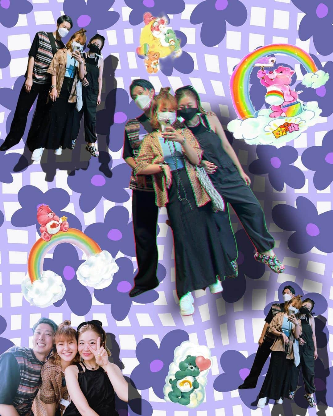 村上佳菜子のインスタグラム：「. LOVE & FRIENDS ❤️❤️❤️❤️🌼🌈 . . . @tarolingal  @littlesunnybiteyoppy  #3回に1回 の #デコ画 (言い方古いw)」