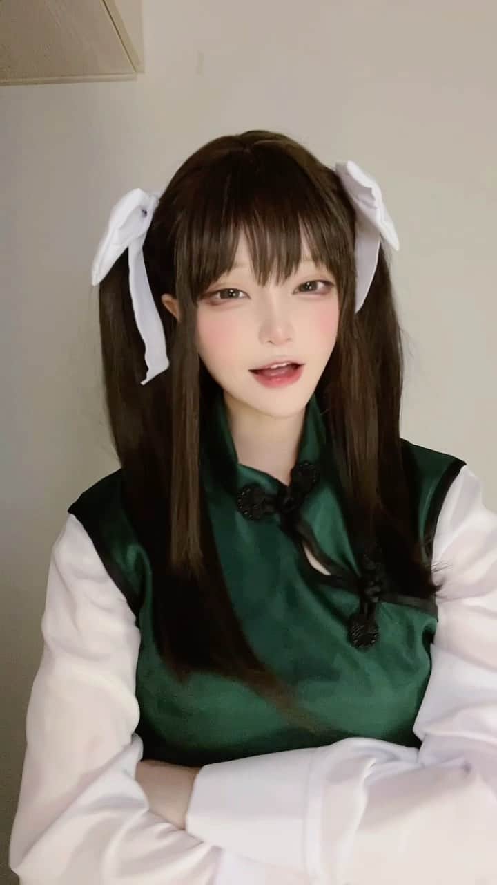 千夜未来のインスタグラム：「“Yes, I am a lovely and perfect girl! You like me now！”💗」