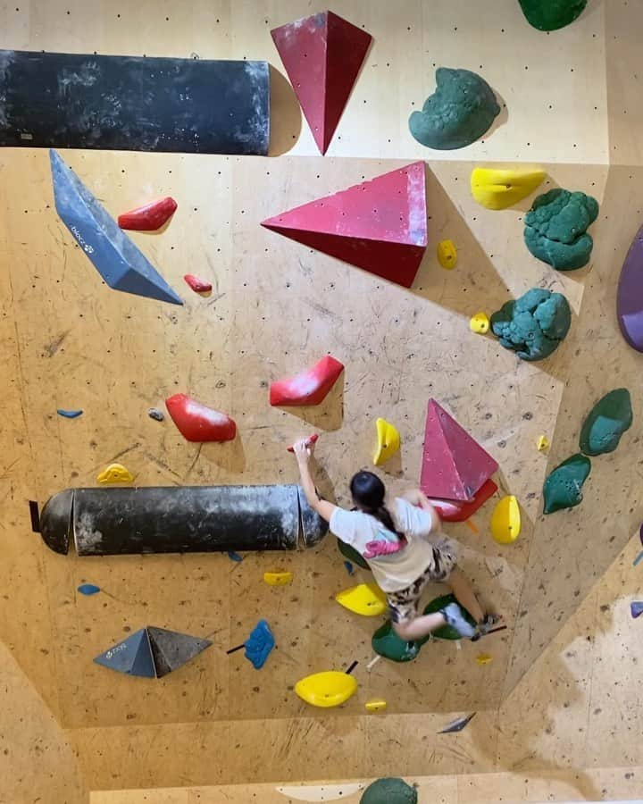 中村真緒のインスタグラム：「@stance_bouldering 🍋 ・ ・ ジャパンツアーの後に香川に残って夏合宿🍉🌻 with @miku_climbing @yui_suezawa  あちこちが筋肉痛だけど楽しすぎた🥹 ツアーも1位で嬉しかった！！ 3日間ありがとうございました☺︎ ・ ・ 楽しい課題たくさんなので皆さんぜひ行ってみてください🫶🏼 ・ ・ 🎥by みく ・ ・ @mudhand_cb @phiten_official @frictionlabs @tenayaclimbing #日新火災  #climbing #bouldering #クライミング #ボルダリング #マオハンド」