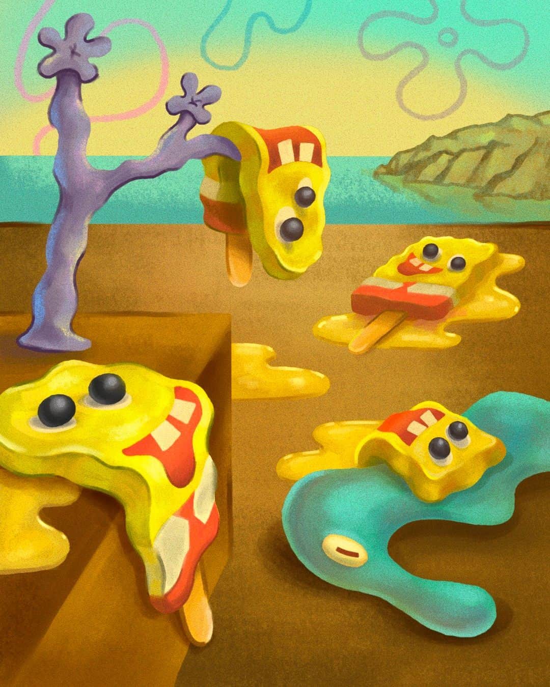 スポンジボブさんのインスタグラム写真 - (スポンジボブInstagram)「The Persistence of SpongeBob Ice Pops」8月17日 21時18分 - spongebob