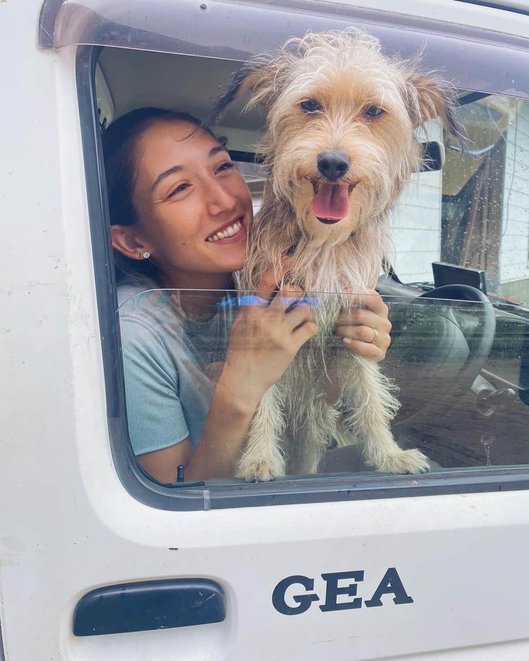 ジュディ舞衣のインスタグラム：「看板犬🐶」