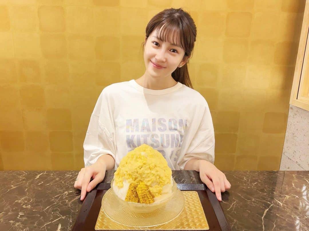 のインスタグラム：「9月  はやいもので9月になりましたね！  先月いただいた #かき氷 たち🍧  とうもろこし 和栗 南瓜 枝豆...♡ もったり & 濃厚系が大好き☺️💕  まだまだ暑いので 私のかき氷ブームは続きそうです🥹🤍」