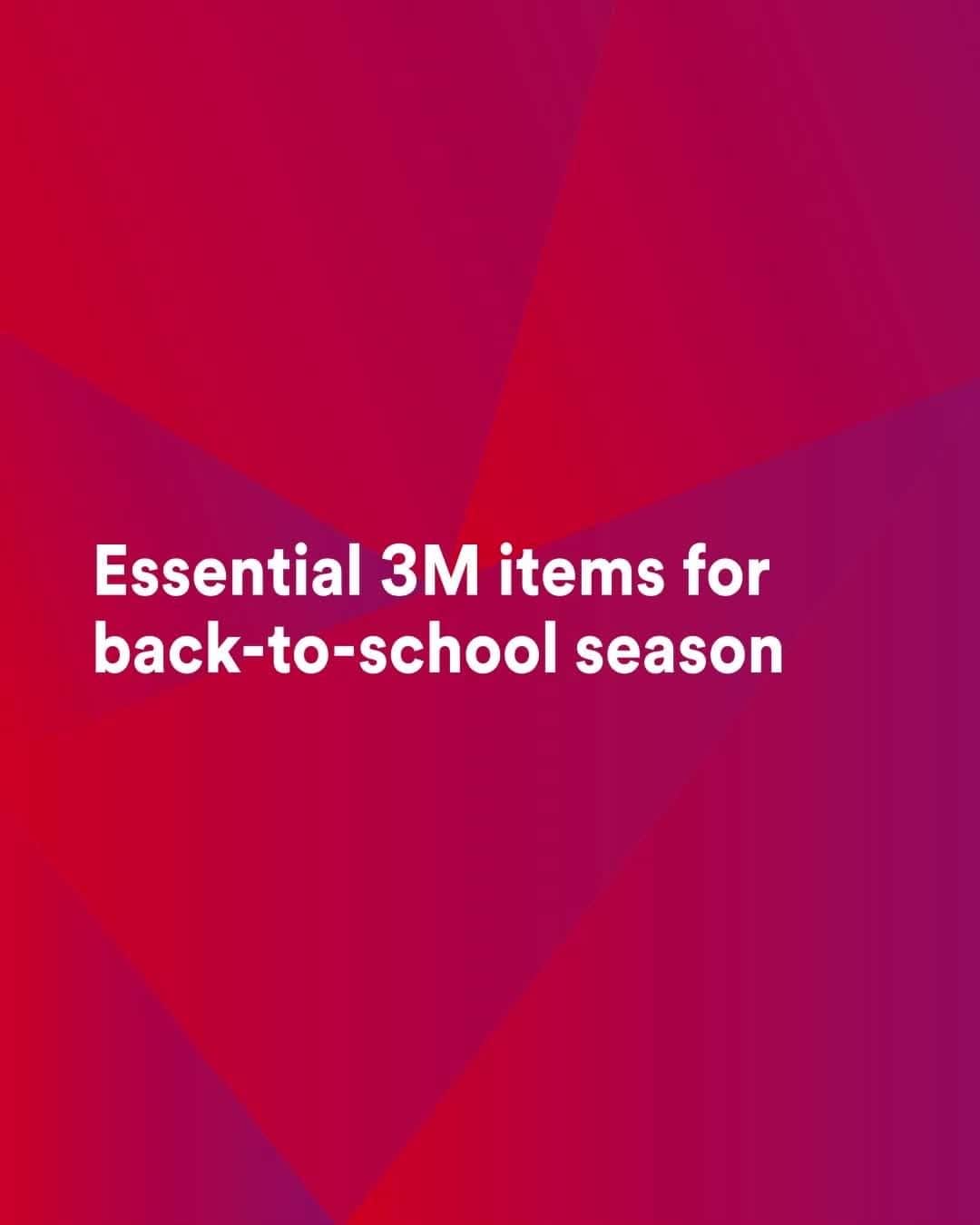 3M（スリーエム）のインスタグラム：「Can you spot all the back-to-school essentials? 👀  Tell us which 3M essentials you spotted in the comments below!  #3m #BackToSchool #Essentials」
