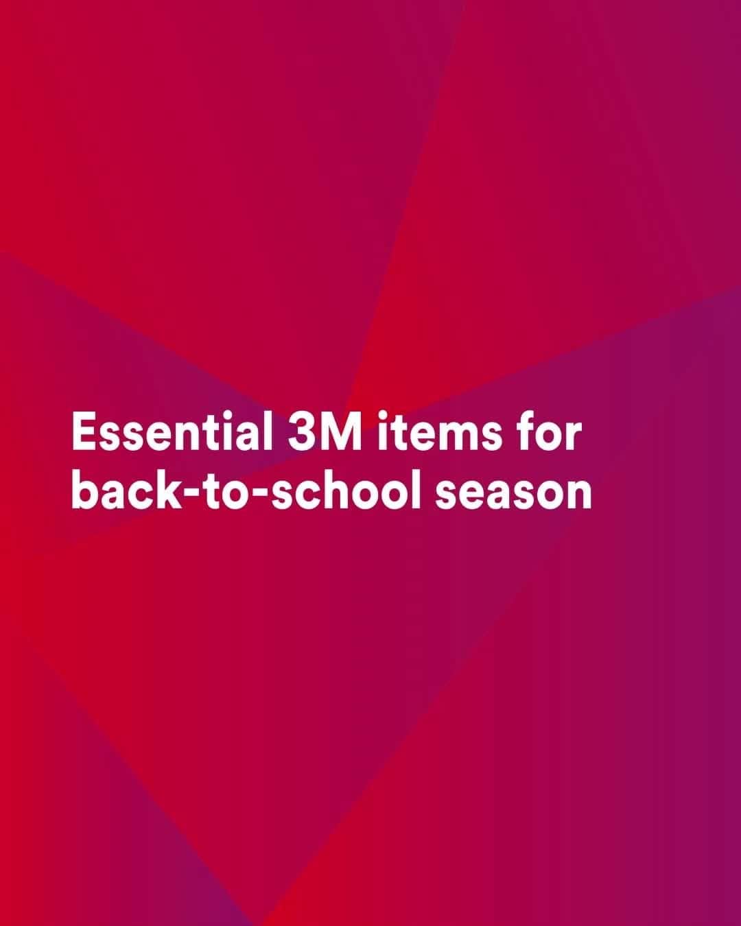 3M（スリーエム）のインスタグラム：「Can you spot all the back-to-school essentials? 👀  Tell us which 3M essentials you spotted in the comments below!  #3m #BackToSchool #Essentials」