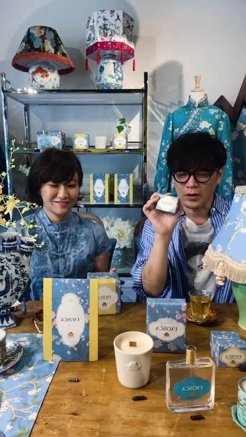 風間ゆみえのインスタグラム：「「CASA KEITA」 から香りの新作コレクション "EXOTICA"  まずは石鹸の効能などについて^_^ 途中で音声が途切れてしまいましたので、再起動してスタートしたものが途中からですが、となりに続いてます。」