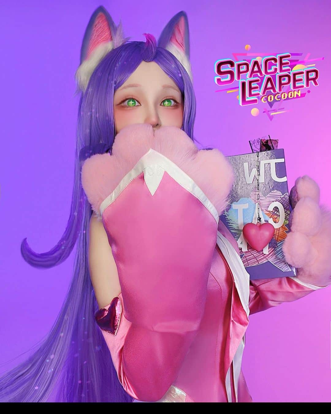 千夜未来のインスタグラム：「Space Leaper: Cocoon is here! 💗 Come support me and follow the game here: 【@space_leaper 】  #spaceleaper #doranana #cosplay #anime」