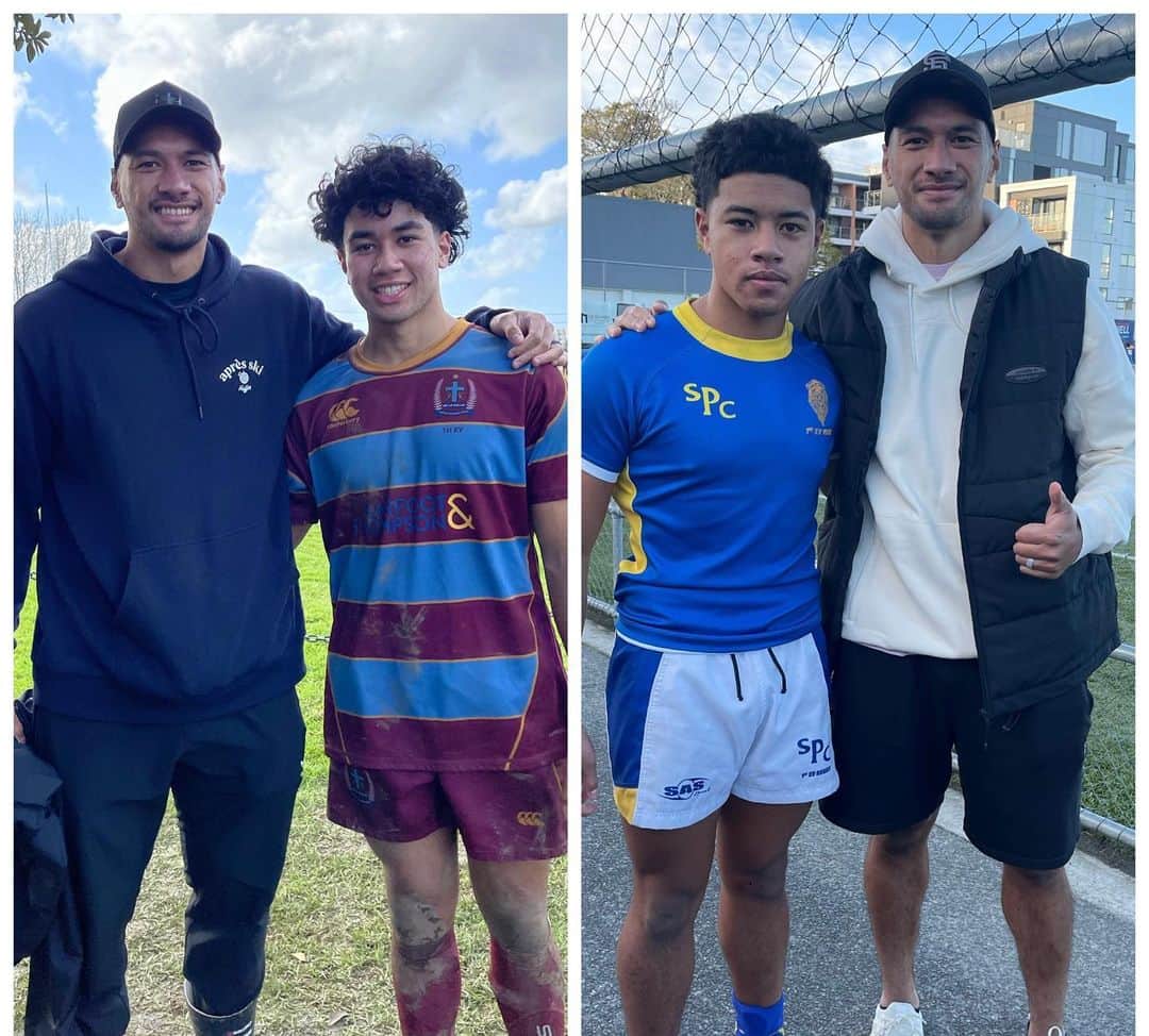 ラファエレ・ティモシーのインスタグラム：「Big game for our family today ✊🏾 My nephews going up against each other in the Auckland First XV Semi Finals. No matter the outcome, proud of you both 👏🏾 #DeLaSalle vs #StPeters」