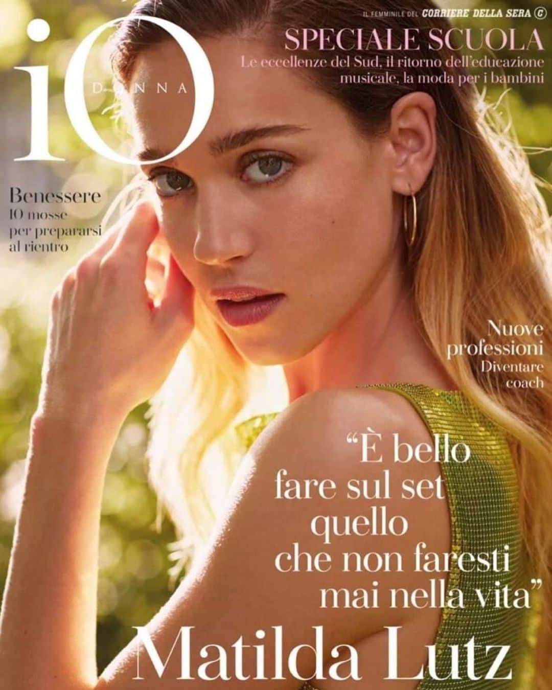 マチルダ・ルッツのインスタグラム：「“È bello fare sul set quello che non faresti mai nella vita” So grateful for this life I get to live, so grateful for this cover. Thank you @iodonna_it」