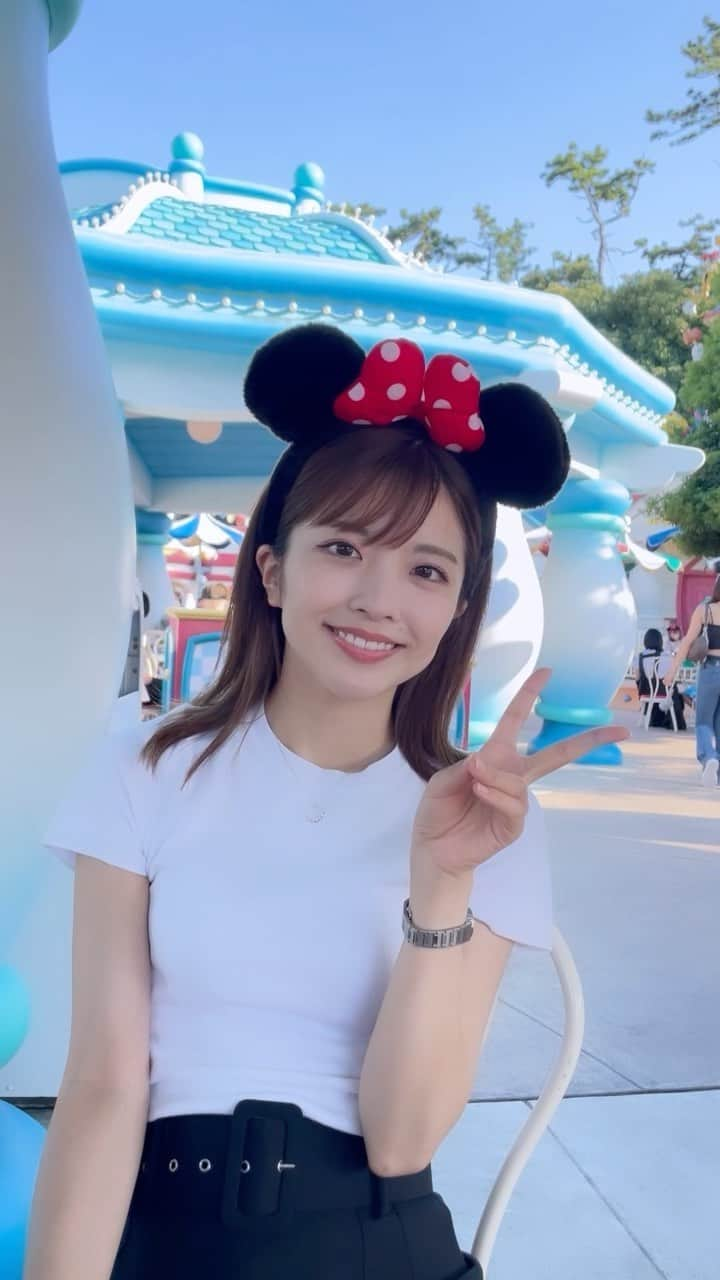 檜垣すみれのインスタグラム：「先日、ディズニーランドに行ってきました🐭🎀  #ディズニー#ディズニーランド#東京#旅行#大学生#夏休み#セントフォース#セントフォース関西#zara#zaraコーデ#iphoneカメラ」