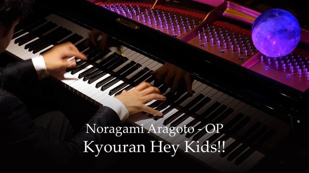 Animenz（アニメンズ）のインスタグラム：「New upload:「Kyouran Hey Kids!!」 from Noragami Aragoto!  This opening song is one of my favorites because of the extremely catchy lyrics (KURUTTE HEY KIDS!) and the crazily fast guitar melody.  I put a lot of effort to make this arrangement as close to the original as possible and I included a few jazz elements as well to spice it up!  You can watch the full version on my YouTube channel now! #noragami #kyouranheykids #noragamiaragoto」