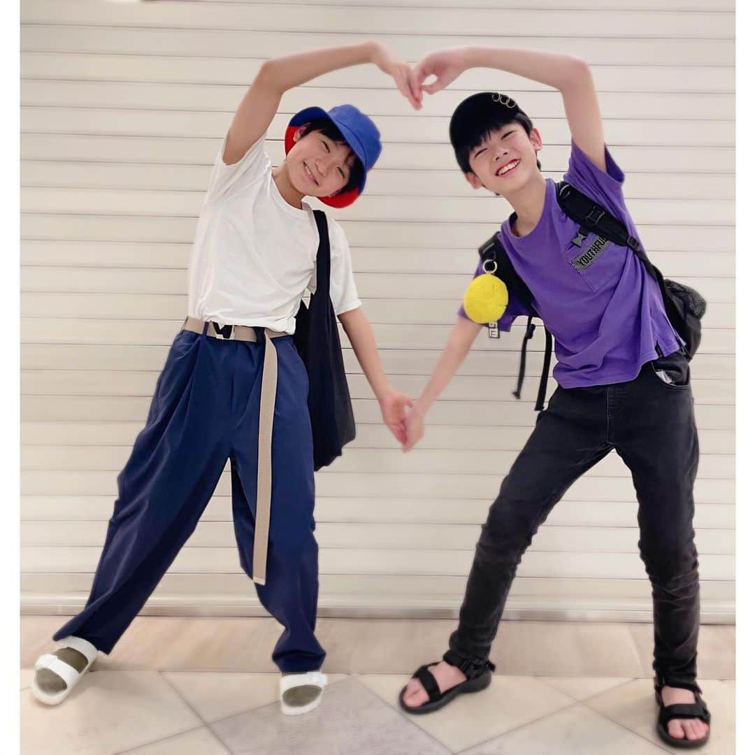 のインスタグラム：「✳︎ 久しぶりにしおしおに会ったら、 同じくらい背が伸びていて、 同じくらい声が低くなっていたw ・ ・ ✳︎ #石塚獅桜 くん #しおらい  #髙橋來」