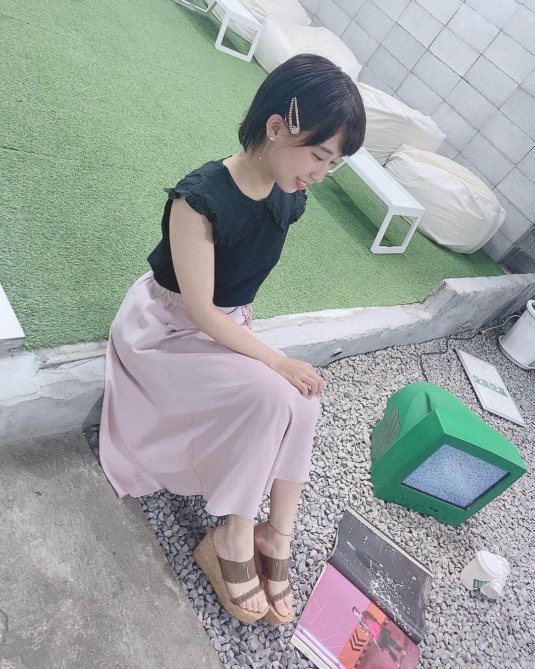 桜愛美のインスタグラム：「最近更新してなかったので、 カフェ行ったときの💓💓 みなさん，元気してますー？  #カフェ巡り #福岡 #offoff」